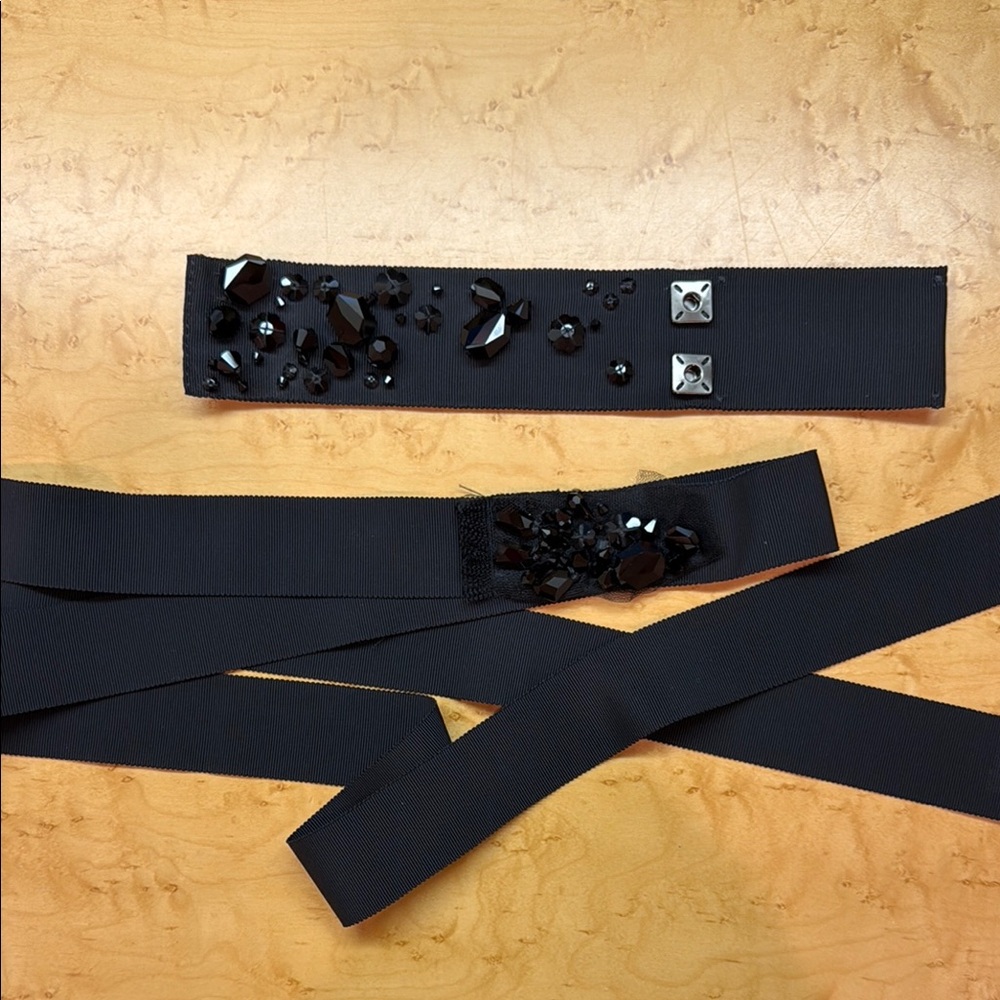 Black Embellished Belt